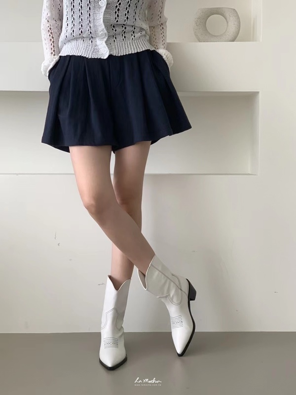 刺繡尖頭西部靴(偏小半號)